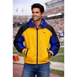 HEAD Men's Size XXL Lightweight Jacket Windbreaker Tri-Colored